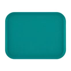 Cambro 1418FF414 Teal 14" X 18" Fast Food Tray - Dozen