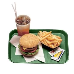 Cambro 1418FF119 Sherwood Green 14 X 18 In. Fast Food Tray - 12 / CS