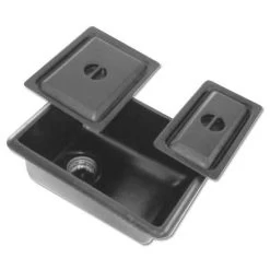 Moli-International BIB-1118 Black 11.5" X 18" X 10" Drop-In Ice Bucket