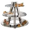 American Metalcraft TTS2319 Accent3 3-Tier Hammered S/S Display Stand