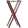 TableCraft 22 Tall Mahogany Finish 38" Teak Wood Tray Stand