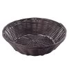TableCraft 1475 Brown 8-1/2" Round Woven Plastic Basket - Dozen