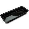 Delfin BRC-156-10 2.5 Qt. Black Rectangular Market Tray