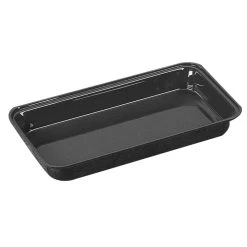Delfin BRC-158-10 3 Qt. Black Rectangular Market Tray