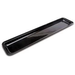 Delfin TRC-306-10 30" X 6.5" X 1" Black Rectangular Market Tray
