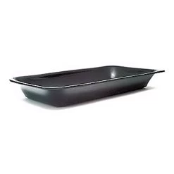 Delfin IRC-1562-10 15" X 6-1/2" Black Acrylic Market Tray Insert