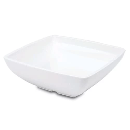 Delfin BSQ-10ME-020 3.25 Qt. White Square Metro Bowl