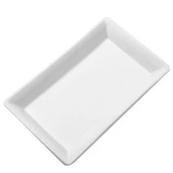 American Metalcraft CER21 Prestige White Ceramic 21 In. Rect. Platter