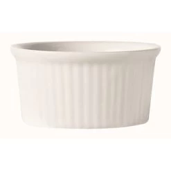 World Tableware RAMF-234-W Bedrock Ovenware Fluted Ramekin - 24 / CS