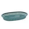TableCraft 1076FG Forest Green Oval Chicago Platter Basket - Dozen