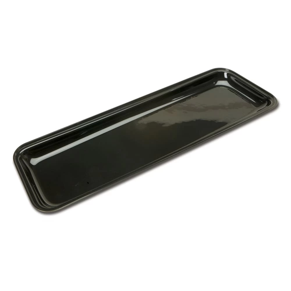 Delfin TRC-2010-10 19.5" X 10" X 1" Black Rectangular Market Tray