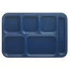 Cambro PS1014186 Navy Blue Penny-Saver 6-Compart School Tray - 24 / CS