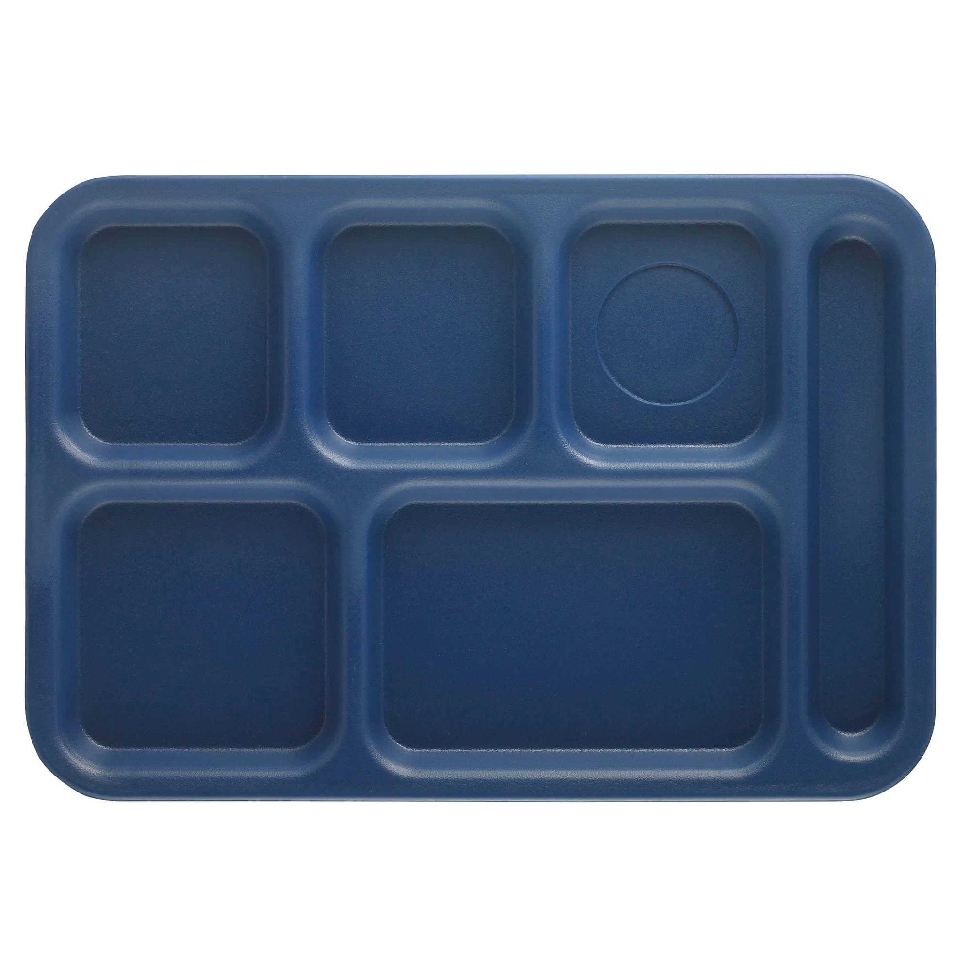 Cambro PS1014186 Navy Blue Penny-Saver 6-Compart School Tray - 24 / CS