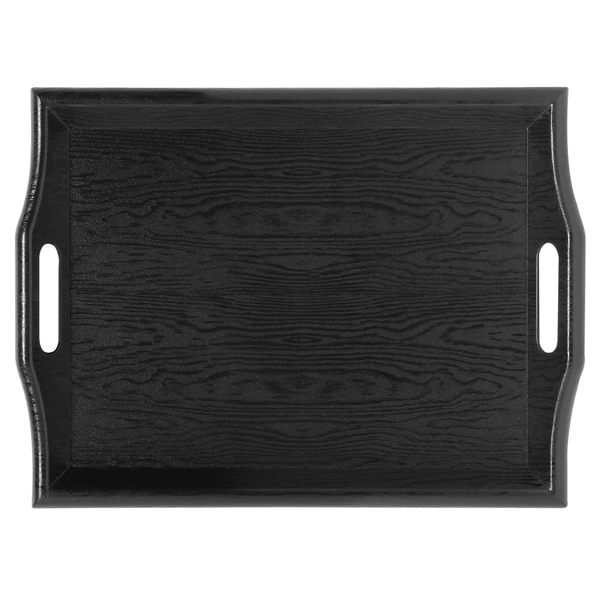 G.E.T. RST-1815-1-BK Black 19" X 14.25" Room Service Tray - 6 / CS