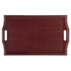 G.E.T. RST-2516-M 25" X 16" Mahogany Room Service Tray