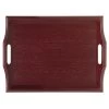 G.E.T. RST-1815-1-M Mahogany Plastic Room Service Tray - 6 / CS