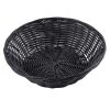 TableCraft 2475 Black 8.5" X 2.25" Round Woven Plastic Basket - Dozen