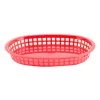 TableCraft 1076R Red 10-1/2" Oval Chicago Platter Basket - Dozen