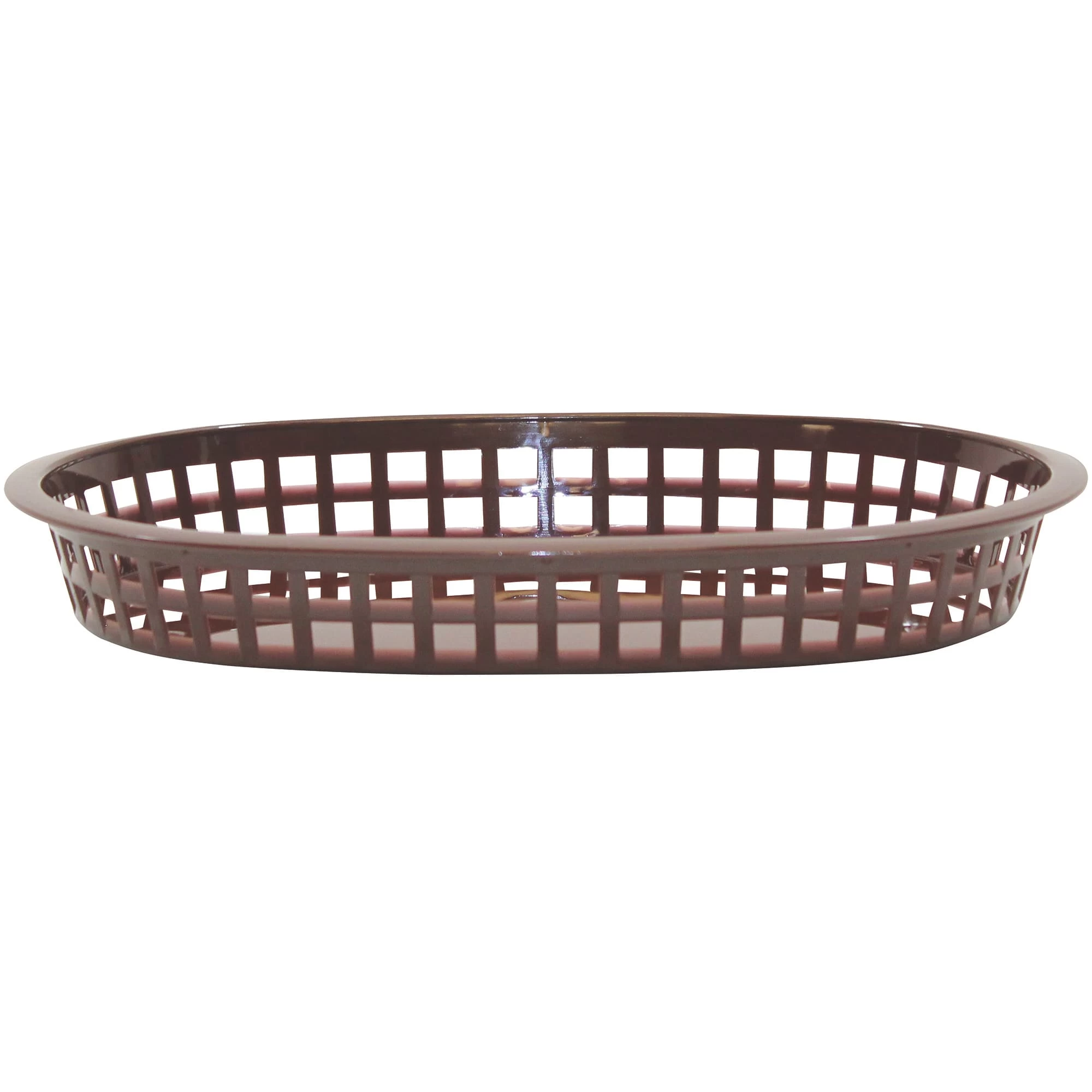 TableCraft 1076BR Brown 10-1/2" Chicago Platter Basket - Dozen