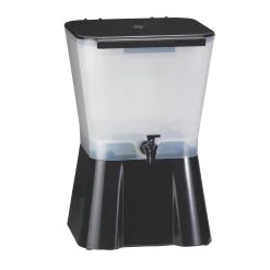 TableCraft 953 3 Gallon Black & White Plastic Beverage Dispenser
