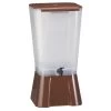 TableCraft 1054 Brown & White 5 Gallon Plastic Beverage Dispenser