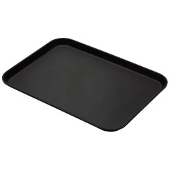 Cambro 1826CT110 Camtread Black 18" X 26" Rectangular Tray