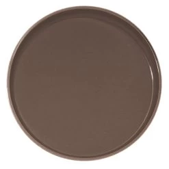 Cambro PT1400167 Brown 14" Round Non-Skid Polytread Tray