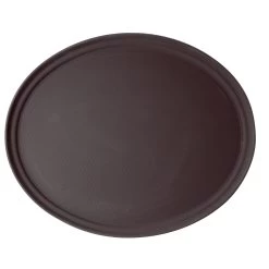 Cambro 2700CT138 Camtread Tavern Tan 22" X 27" Oval Tray