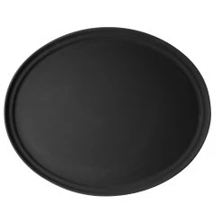 Cambro 2700CT110 Camtread Black 22 X 27" Oval Tray