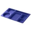 Cambro 915CW168 Camwear Blue 8-3/4" X 15" 6-Comp. School Tray - Dozen