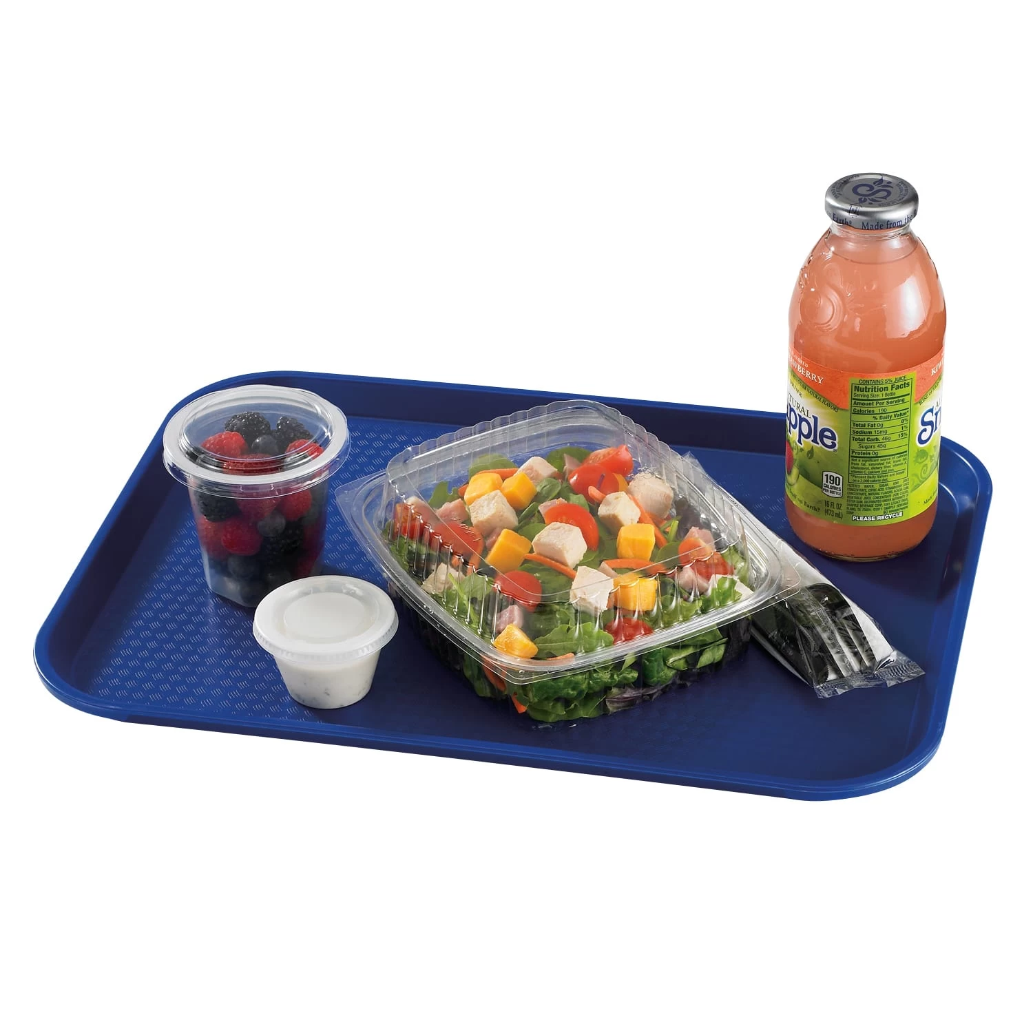 Cambro 1216FF186 Navy Blue 12 X 16" Fast Food Tray - Dozen