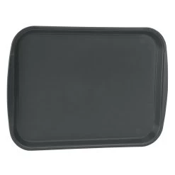 Traex 1217-06 Black Plastic 12 X 17 Fast Food Tray - Dozen