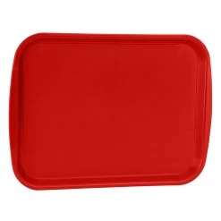 Traex 1216-02 Red Plastic 12 X 16 In. Fast Food Tray - Dozen
