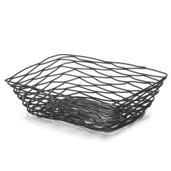 TableCraft BK17212 Artisan Collection Black Metal Rectangular Basket