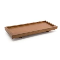 FOH RTR004RUW22 B3 Rectangle Rubberwood Tray - 6 / CS