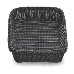TableCraft M2493 Ridal Collection Rectangular Black Hand-woven Basket
