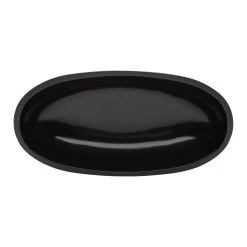 Elite Global Solutions M157OV-B Belize 3 Qt. Black Long Oval Bowl