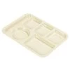 Carlisle P61425 Left-Handed 6-Compartment Tan Tray - 24 / CS