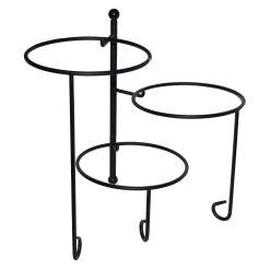 American Metalcraft TTRS3 3-Tier Twisted Wrought Iron Stand W/ Feet