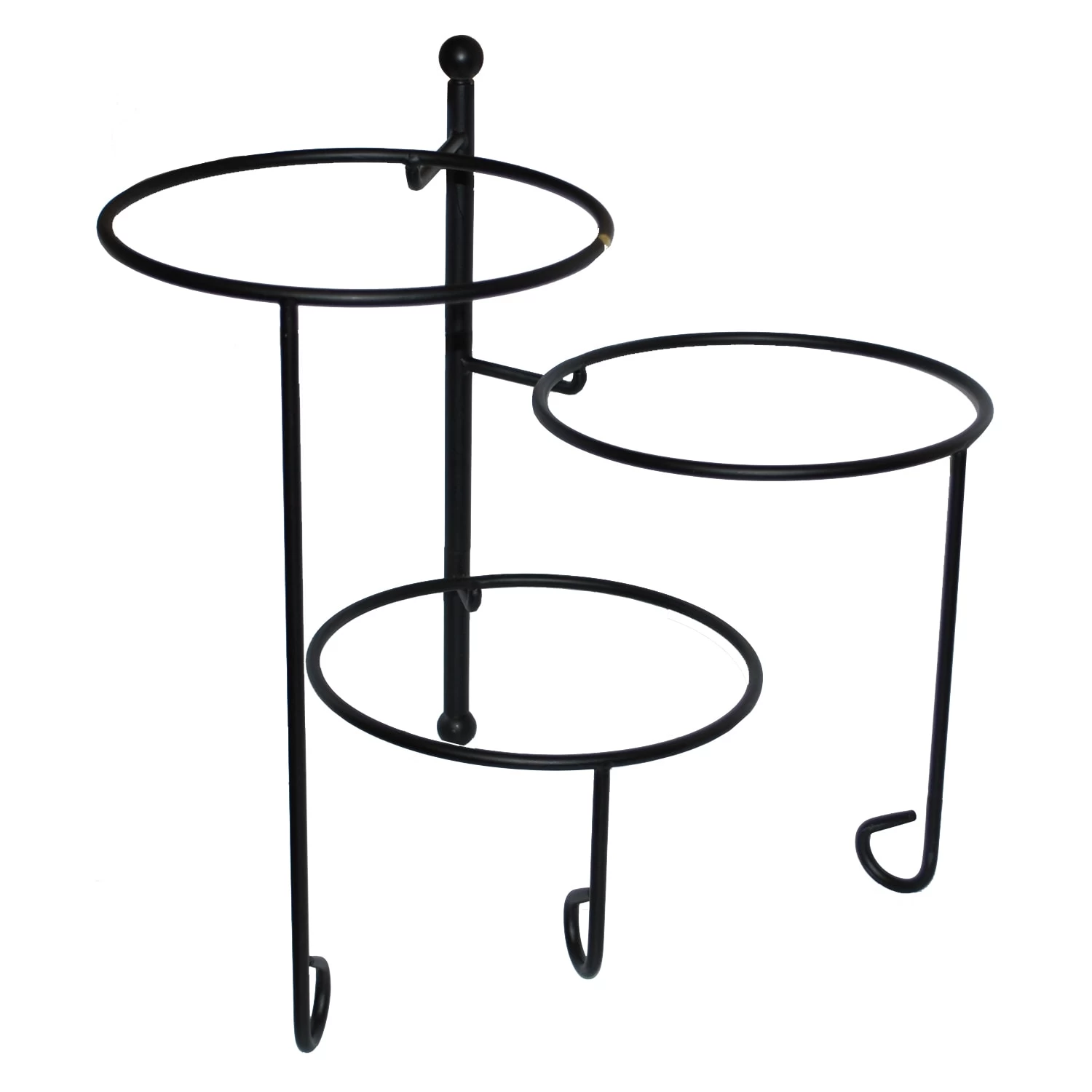 American Metalcraft TTRS3 3-Tier Twisted Wrought Iron Stand W/ Feet