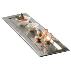 American Metalcraft HMRT1611 Hammered S/S 16.4" Rectangular Tray