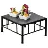 Cal-Mil 1711-7-65 Steel 12 X 12 X 7" Square Riser With Slate Top