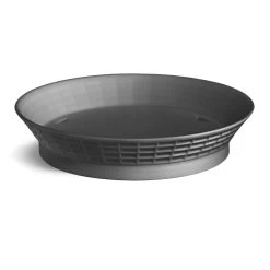 TableCraft 157510BK Black 10-1/2" Platter With Base - 12 / CS