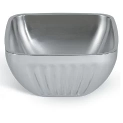 CARLISLE Vollrath 47681 S/S Fluted Square 1.8 Quart Double Wall Serving Bowl
