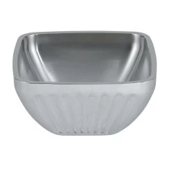 CARLISLE Vollrath 47682 S/S Fluted Square 3.2 Quart Double Wall Serving Bowl