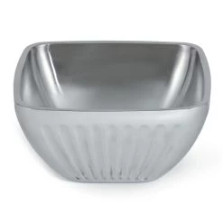 CARLISLE Vollrath 47684 S/S Fluted Square 8.2 Quart Double Wall Serving Bowl