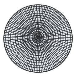 Vollrath® 1620-06 14-1/2" Round Black Anti-Skid Mat - 12 / CS