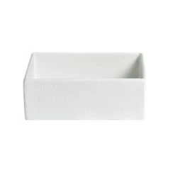 Bugambilia COMP02WW White 10" X 7" Rectangular Straight-Sided Bowl