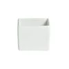 Bugambilia COMP01WW White Resin Coated 5" Square Straight-Sided Bowl