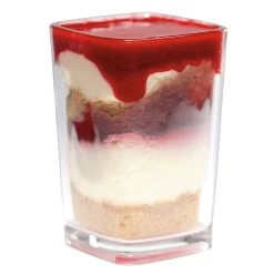 Cambro DG3CW135 Clear Aliso Square Mini 3.4 Oz. Dessert Cup - 72 / CS